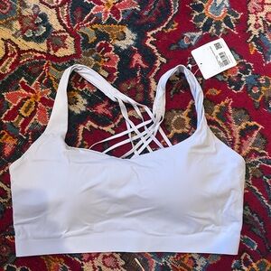 Women's Strappy Lavender Sports Bra